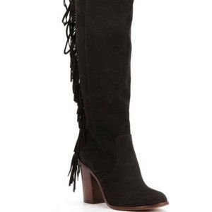 Gianni Bini NWT $169 Suede Fringe Designer Boots